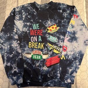 Tye dye blue Friends sweater